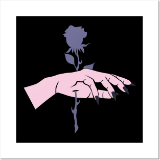 Hand & rose. Posters and Art